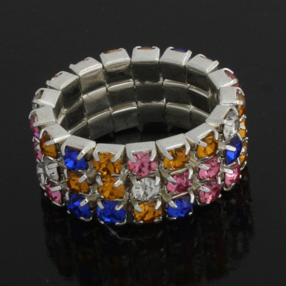 tutti frutti multicolor Crystal rhinestone ring